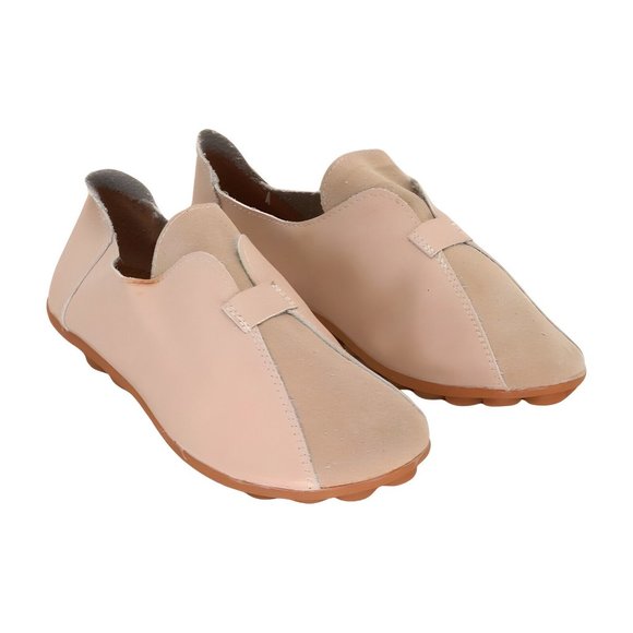 PAOTMBU Apricot Strap-Accent Bubble-Sole Loafer Womens Shoes, Apricot, Size 10 - Picture 1 of 5